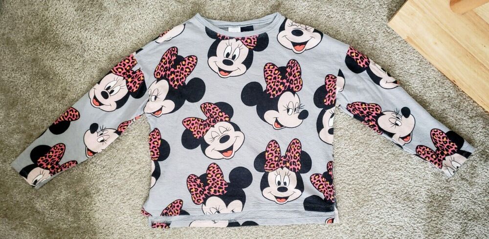 Zara x Disney Minnie Mouse COTTON Pullover Sweater Girls 11-12 YR Made N Morocco
